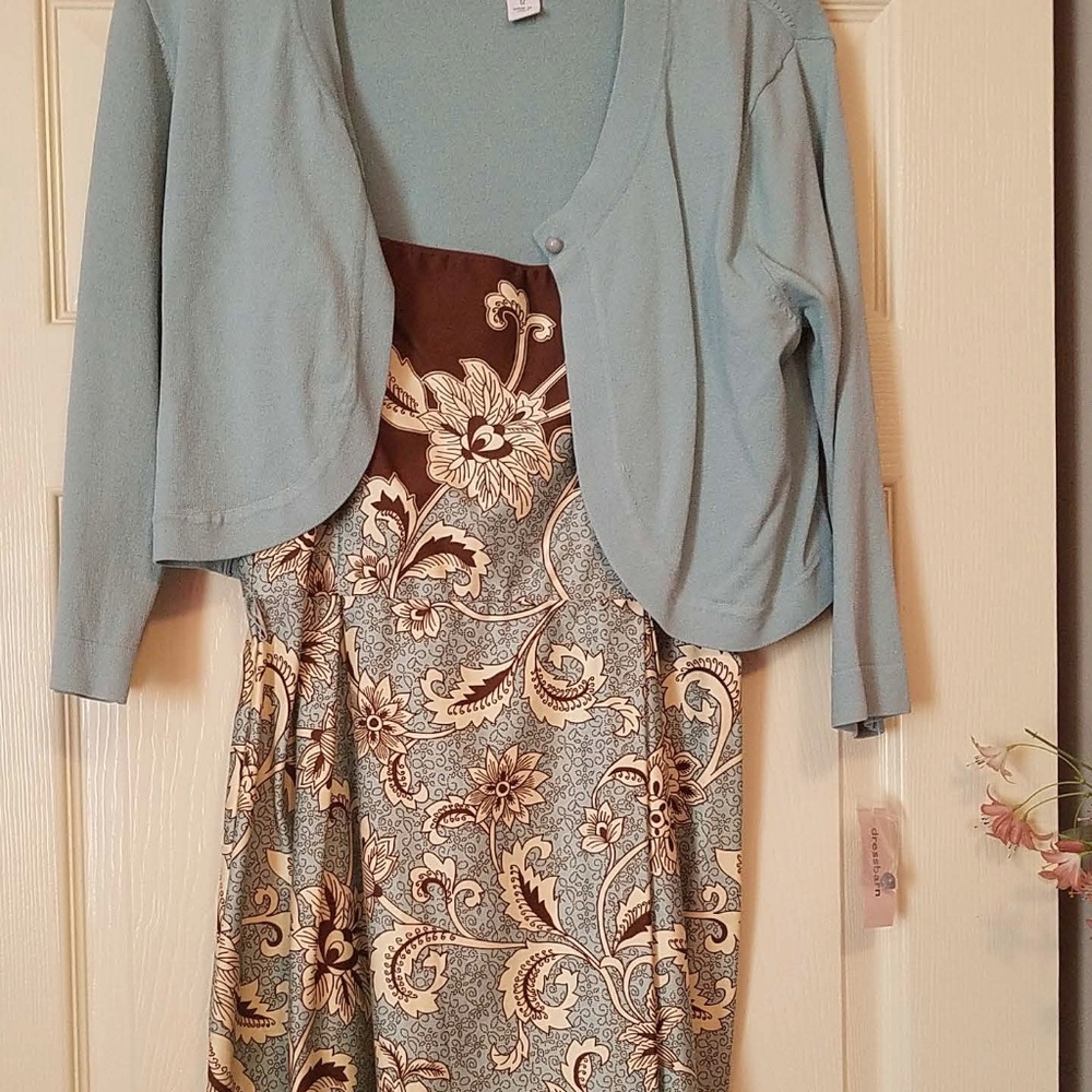 Dress - sleeveless with sweater